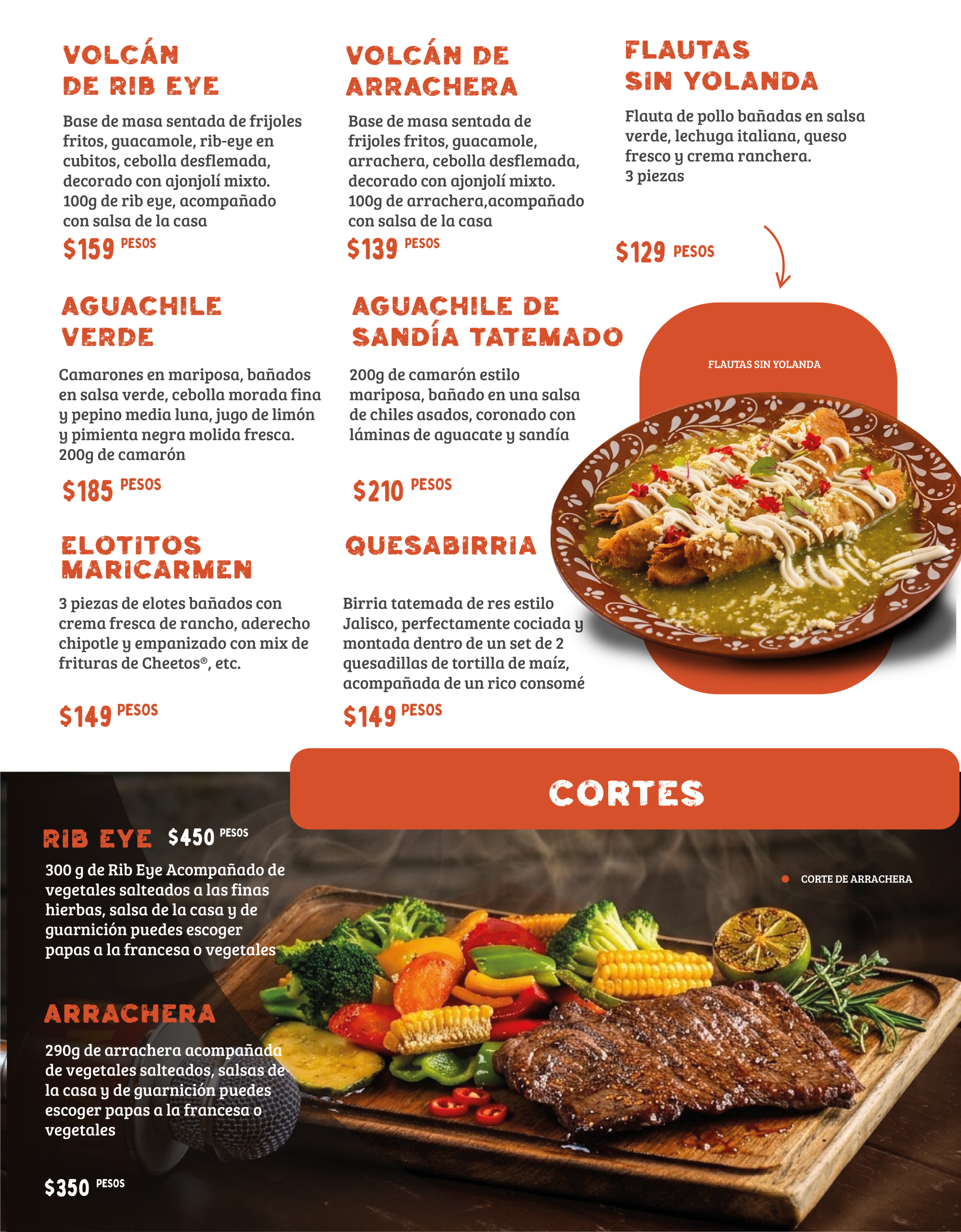 Carta de tequilas de la cantina Sin Yolanda con más de 30 marcas incluyendo Herradura, Patrón, Don Julio y 7 Leguas