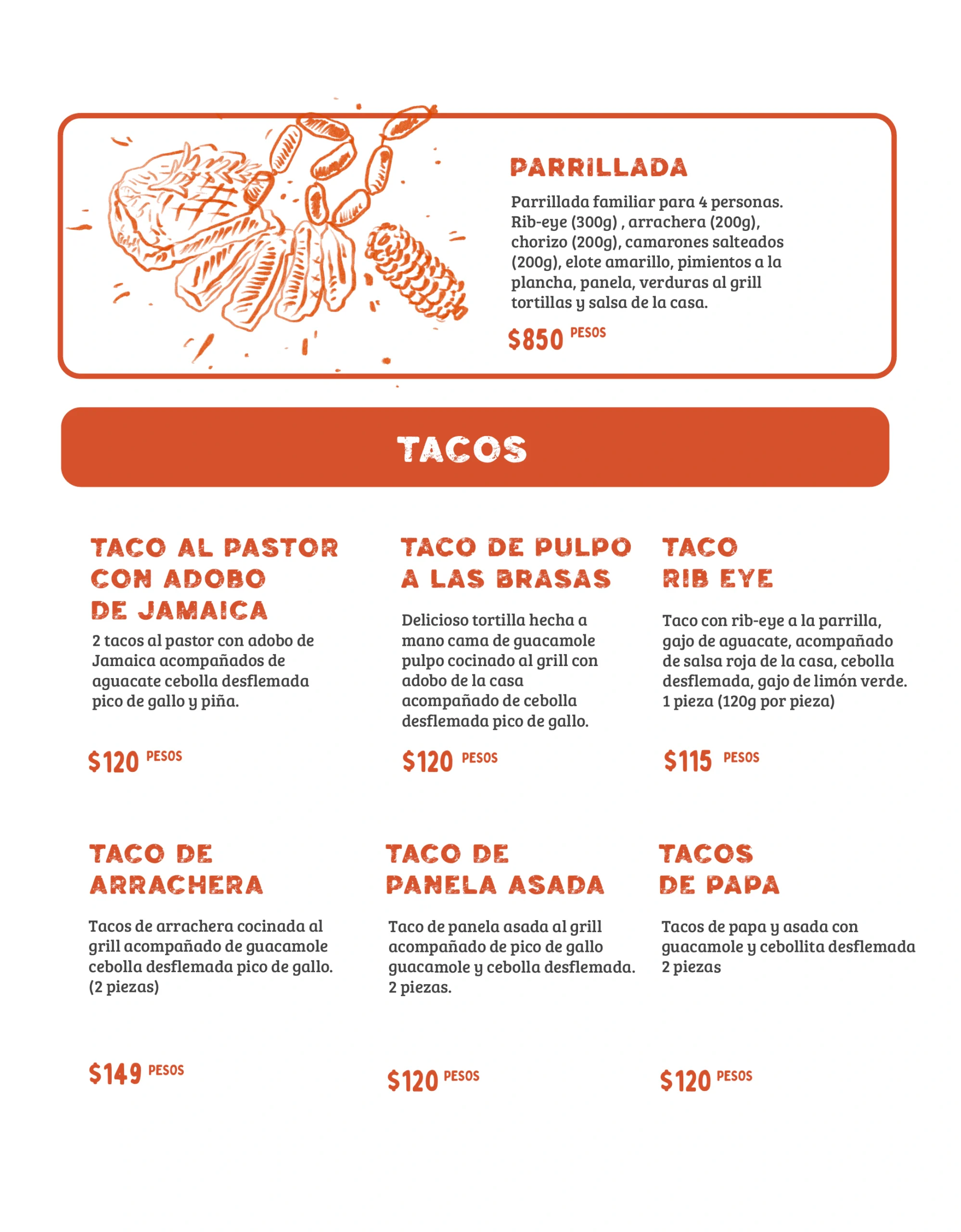 Menú de Sin Yolanda Guadalajara, lámina 14 de 15